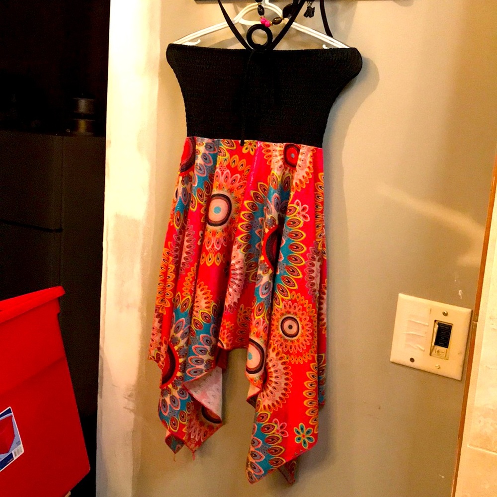 Durable silky strapless sundress
